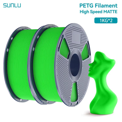 2KG High Speed Matte PETG Filament 1.75Mm 1000G Spool (2.2Lbs) High Speed Printing Filament Fit Most FDM Printer