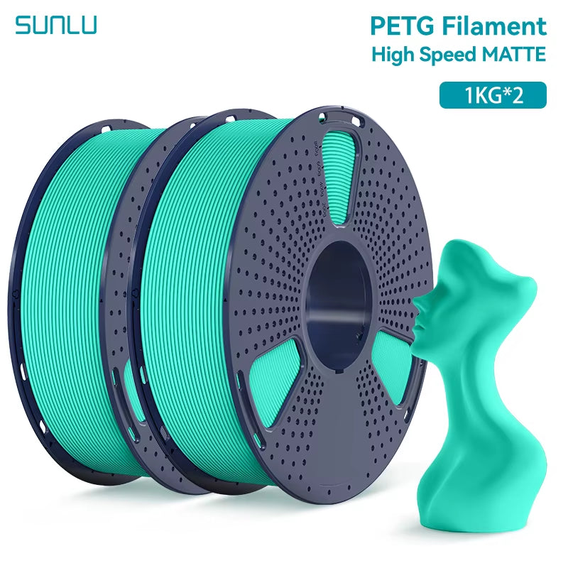 2KG High Speed Matte PETG Filament 1.75Mm 1000G Spool (2.2Lbs) High Speed Printing Filament Fit Most FDM Printer