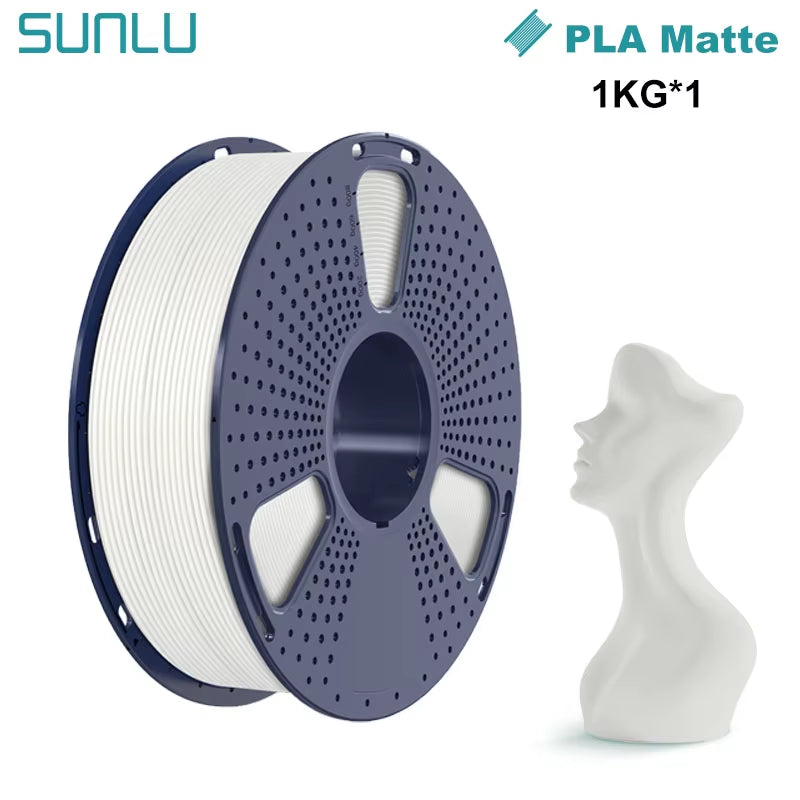 1KG PLA Matte 3D Printer Filament 1.75Mm 1000G Spool (2.2Lbs) Neatly Arranged No Knot Filament Fit Most FDM Printer