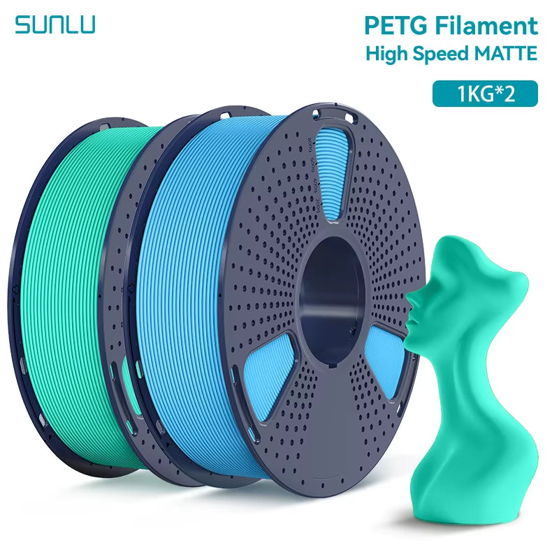 2KG High Speed Matte PETG Filament 1.75Mm 1000G Spool (2.2Lbs) High Speed Printing Filament Fit Most FDM Printer