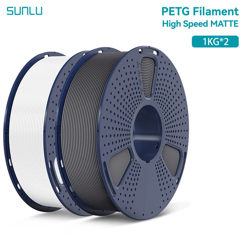2KG High Speed Matte PETG Filament 1.75Mm 1000G Spool (2.2Lbs) High Speed Printing Filament Fit Most FDM Printer