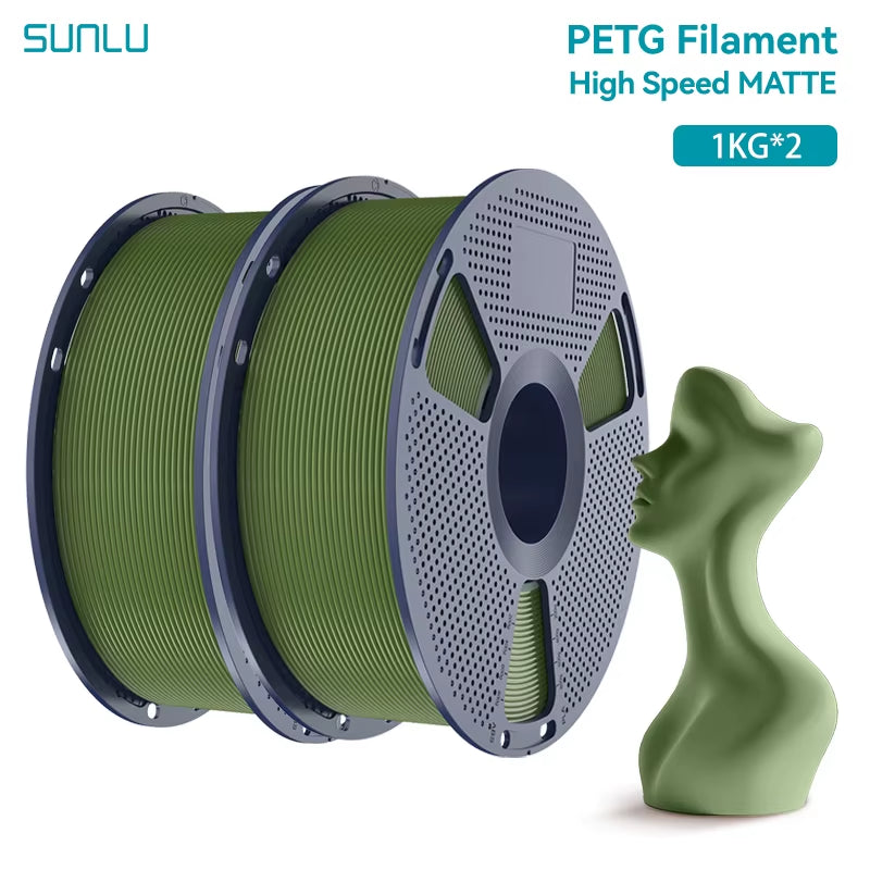 2KG High Speed Matte PETG Filament 1.75Mm 1000G Spool (2.2Lbs) High Speed Printing Filament Fit Most FDM Printer