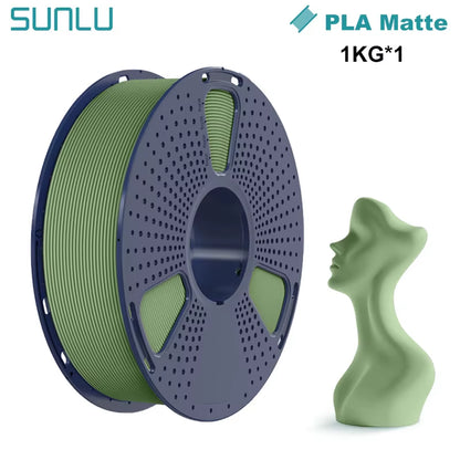 1KG PLA Matte 3D Printer Filament 1.75Mm 1000G Spool (2.2Lbs) Neatly Arranged No Knot Filament Fit Most FDM Printer