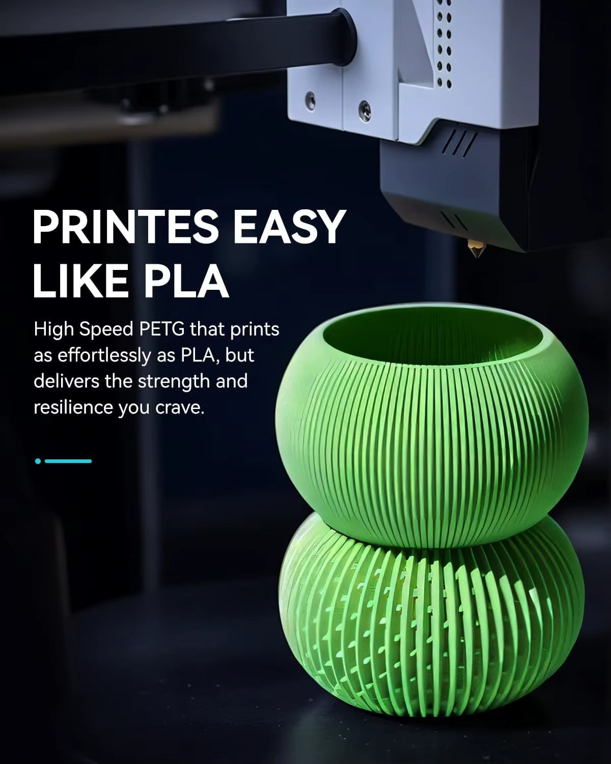 1KG High Speed Matte PETG Filament 1.75Mm - Ultra-Fast 600Mm/S Printing,No Stringing,Petg for Creality,Prusa, Bambu Lab