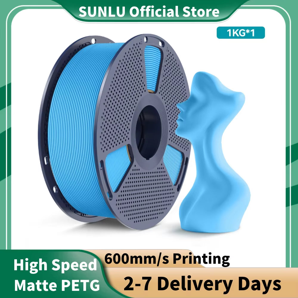 1KG High Speed Matte PETG Filament 1.75Mm - Ultra-Fast 600Mm/S Printing,No Stringing,Petg for Creality,Prusa, Bambu Lab