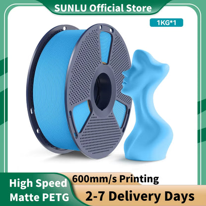 1KG High Speed Matte PETG Filament 1.75Mm - Ultra-Fast 600Mm/S Printing,No Stringing,Petg for Creality,Prusa, Bambu Lab