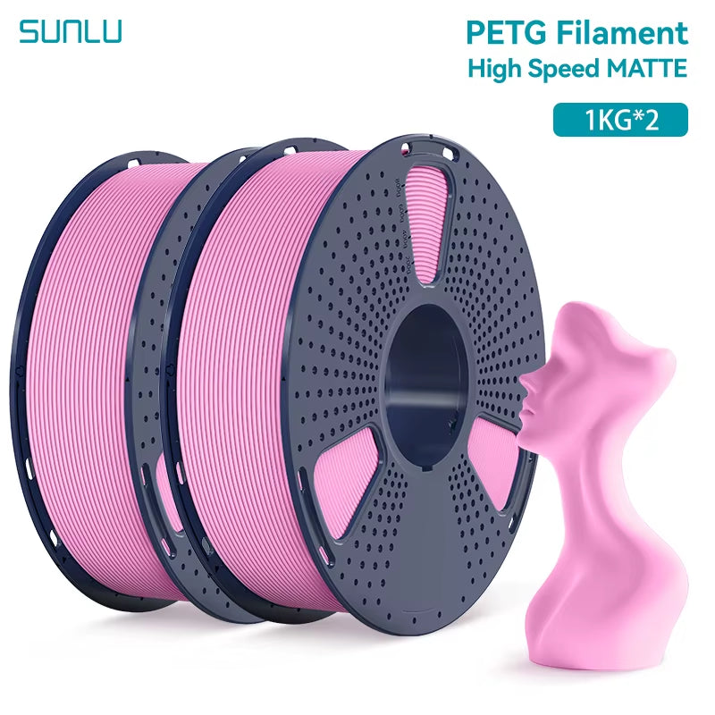 2KG High Speed Matte PETG Filament 1.75Mm 1000G Spool (2.2Lbs) High Speed Printing Filament Fit Most FDM Printer