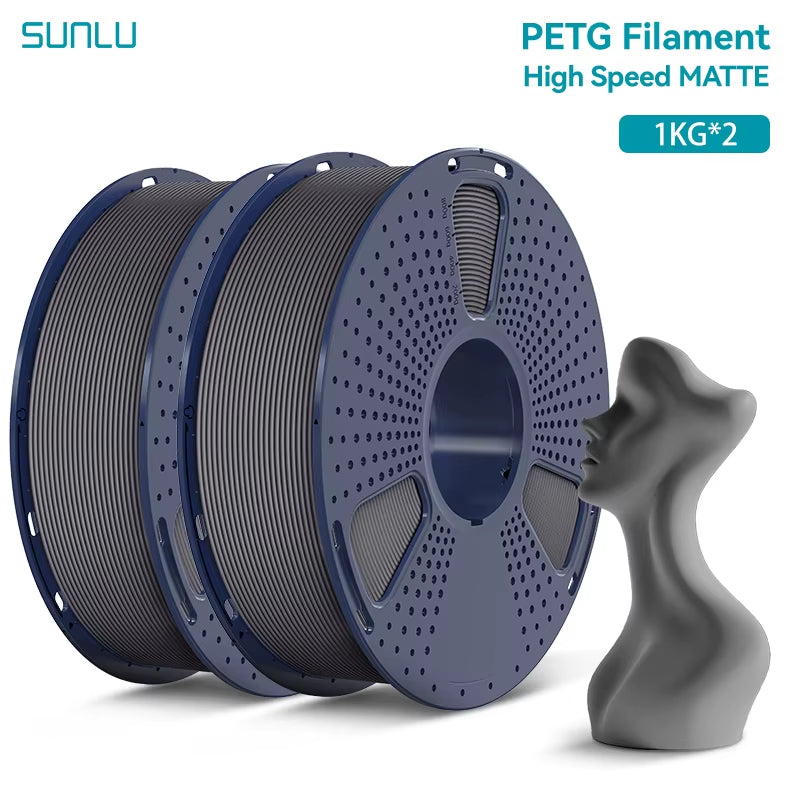 2KG High Speed Matte PETG Filament 1.75Mm 1000G Spool (2.2Lbs) High Speed Printing Filament Fit Most FDM Printer