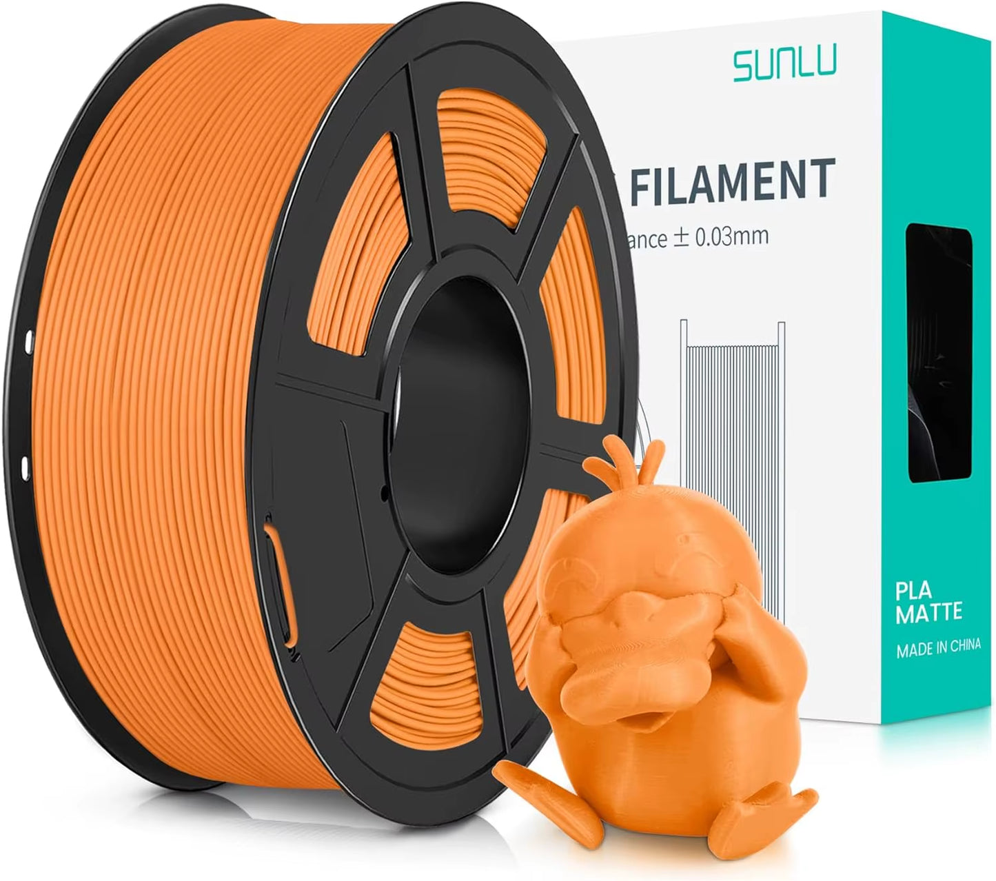 1KG PLA Matte 3D Printer Filament 1.75Mm 1000G Spool (2.2Lbs) Neatly Arranged No Knot Filament Fit Most FDM Printer
